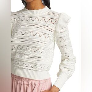 Generation Love Textured White Sweater
